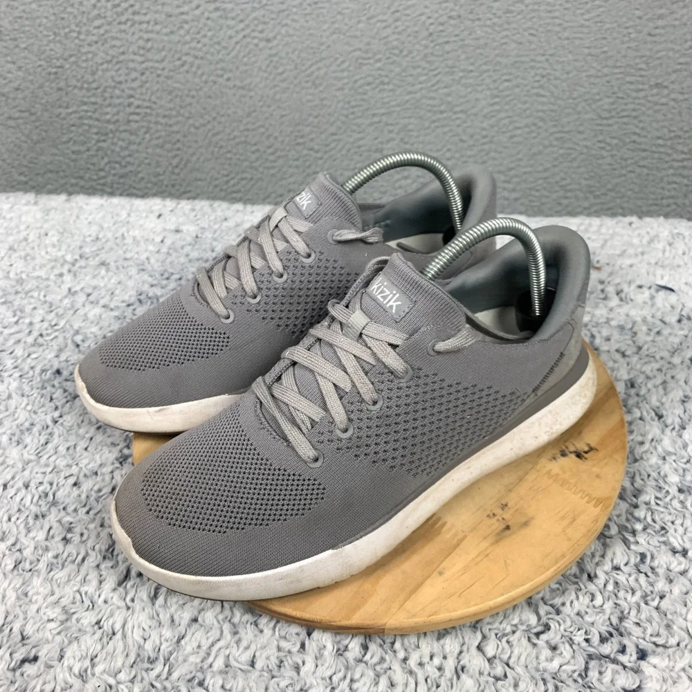 Kizik Lima Sneakers Mens 8.5 Wide Womens 10 Wide Gray Hands‎ Free Knit Shoes